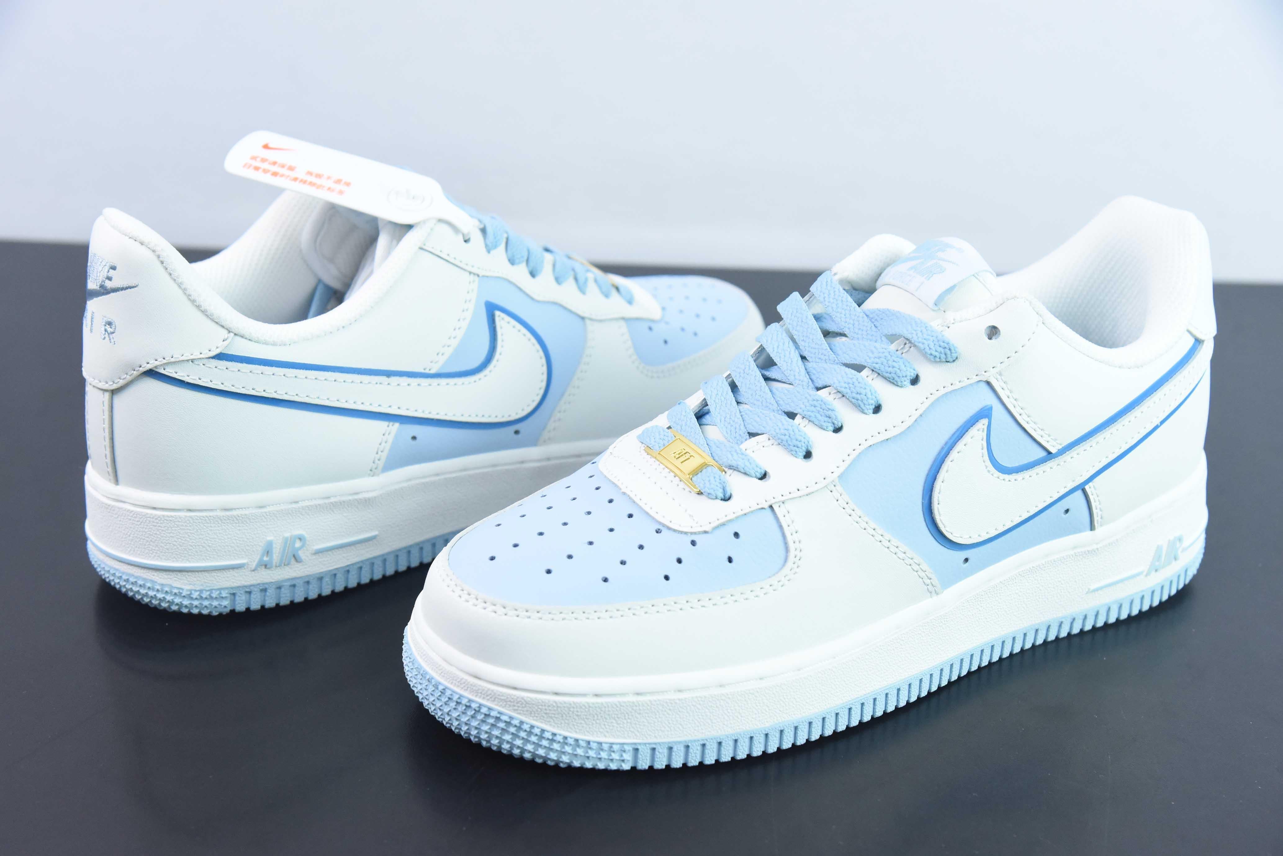 Tênis Nike Air Force 1 White Blue (w)