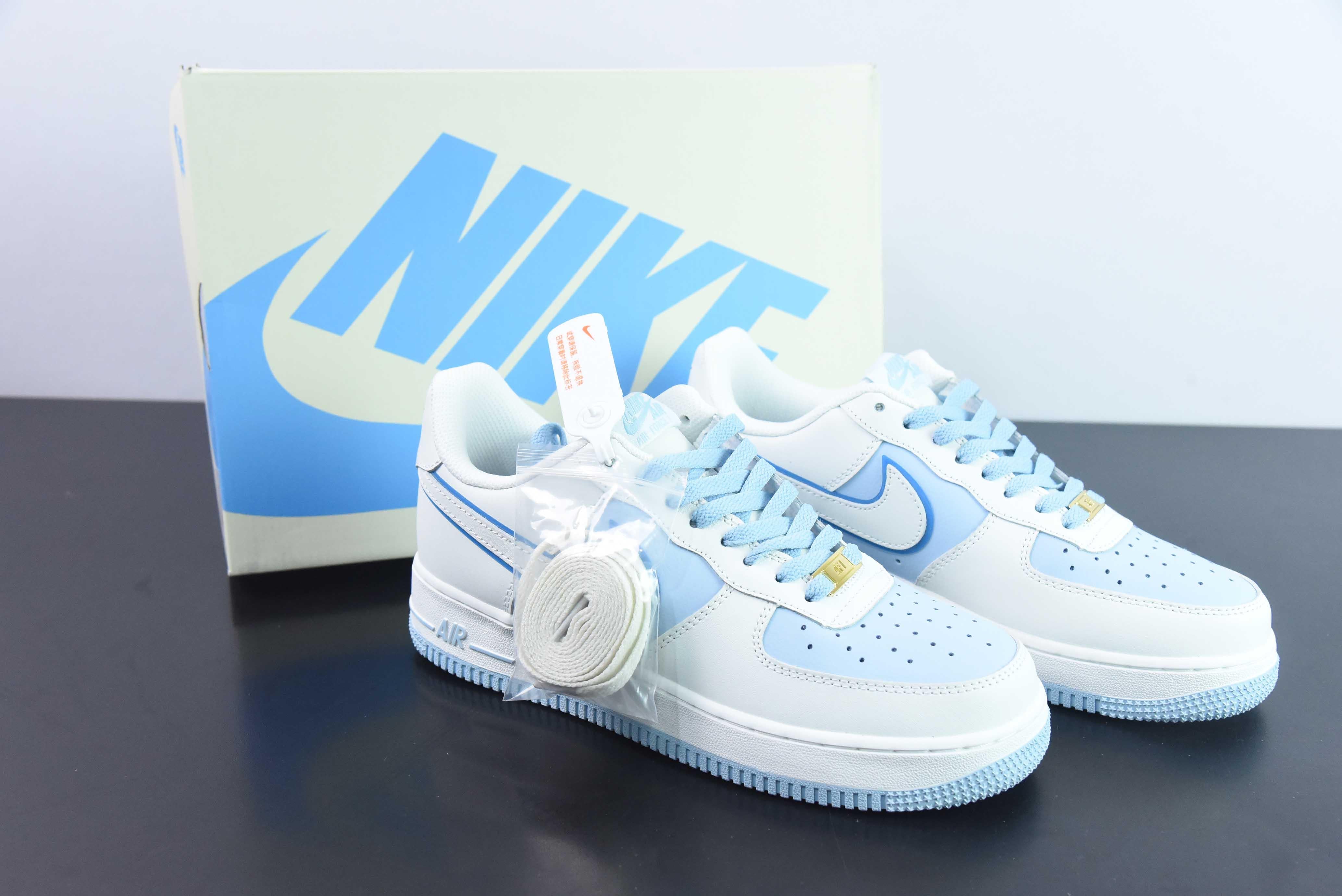 Tênis Nike Air Force 1 White Blue (w)
