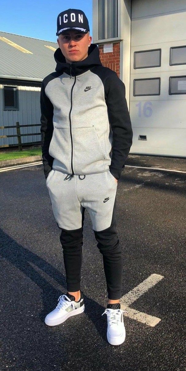 Conjunto Tech Fleece Black / Grey
