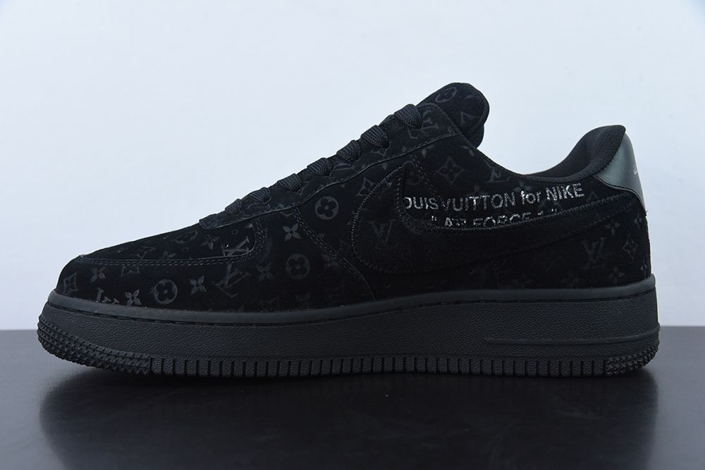 Tênis Louis Vuitton x Nike Air Force 1 Low By Virgil Abloh Black