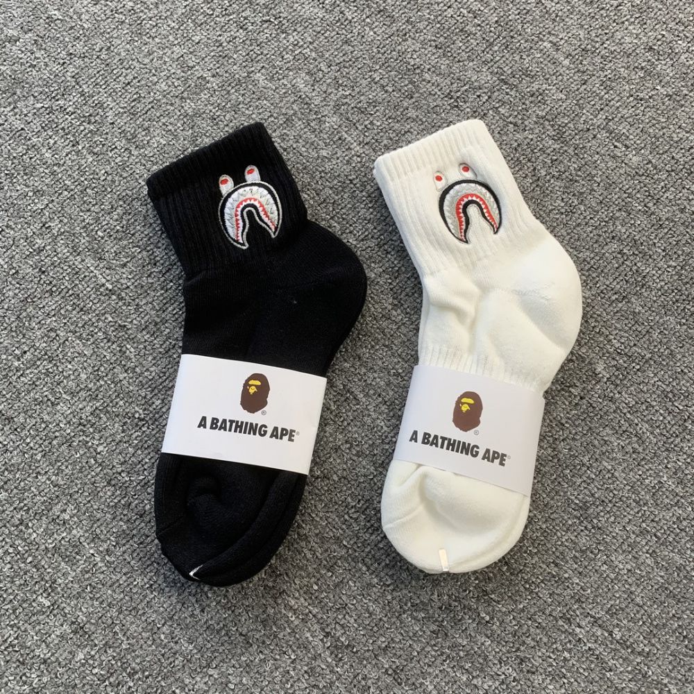 2 Pares Meias Bape-Face Socks