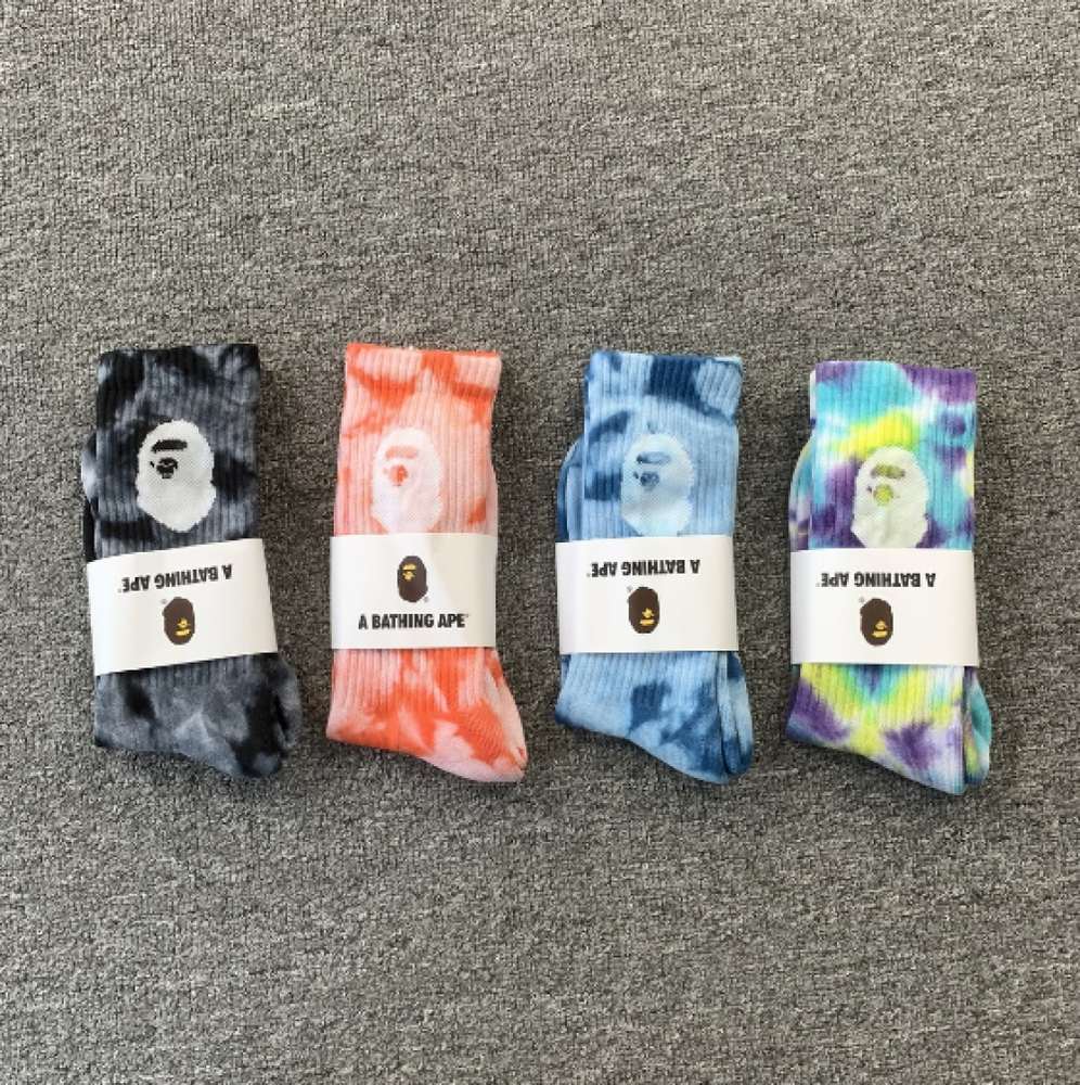2 Pares Meias Streetwear-Stamped Sock Collection by Bape