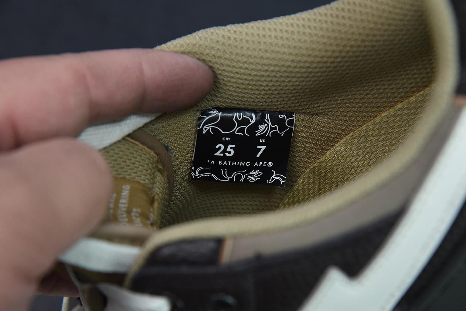Tênis Bathing Ape SK8 Sta Low Brown Gray