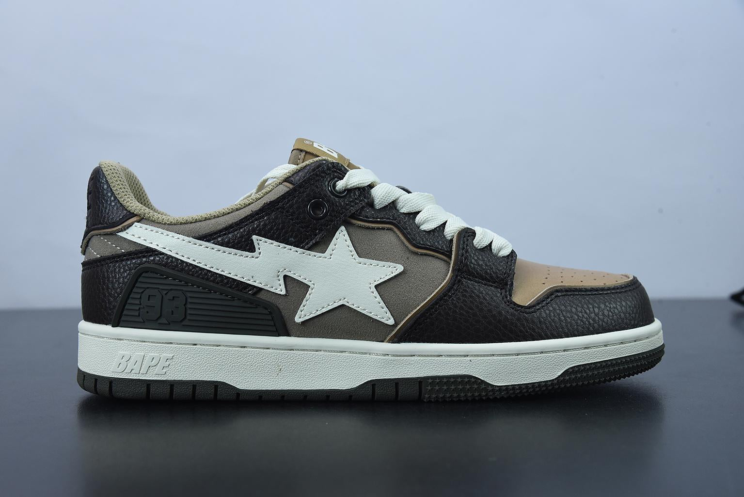 Tênis Bathing Ape SK8 Sta Low Brown Gray