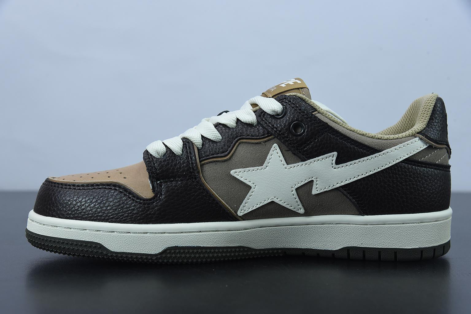 Tênis Bathing Ape SK8 Sta Low Brown Gray