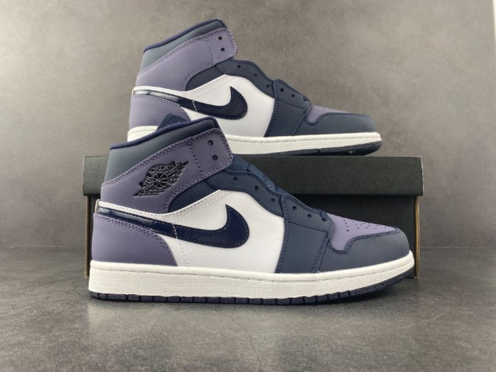 Tênis Jordan 1 Mid Obsidian Sanded Purple