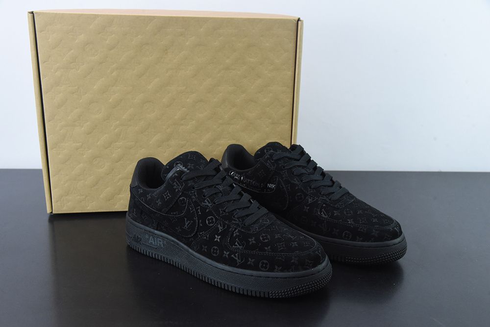 Tênis Louis Vuitton x Nike Air Force 1 Low By Virgil Abloh Black